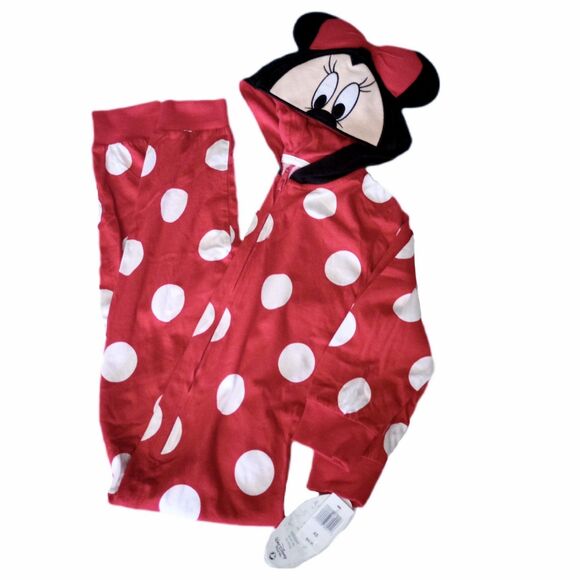 NWT Disneyland Resort Minnie Mouse One Piece Hooded Outfit sz XS 4/5 Girls - Picture 3 of 5